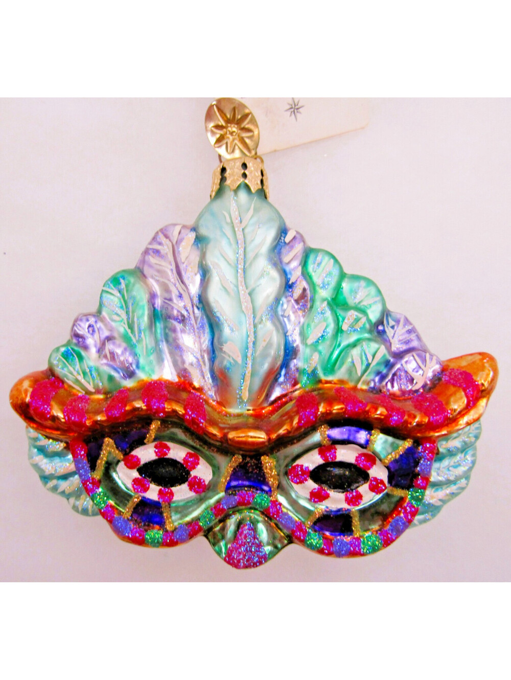 Christopher Radko 2001 Mask Mystique Ornament with Original Tag and Box